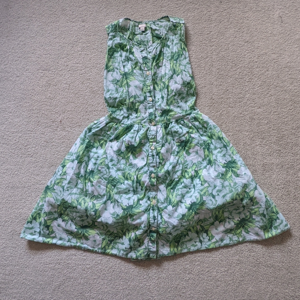 Moving Sale! Vintage Gap Green Floral Sun Dress (4)